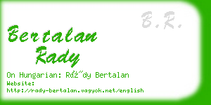 bertalan rady business card